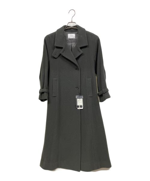 COHINA（コヒナ）COHINA (コヒナ) セミダブルバックフレアウールコート ダークグリーン サイズ:Free 未使用品の古着・服飾アイテム
