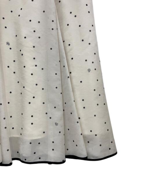 JUSGLITTY（ジャスグリッティー）JUSGLITTY (ジャスグリッティー) プリントボウタイワンピース ホワイトの古着・服飾アイテム
