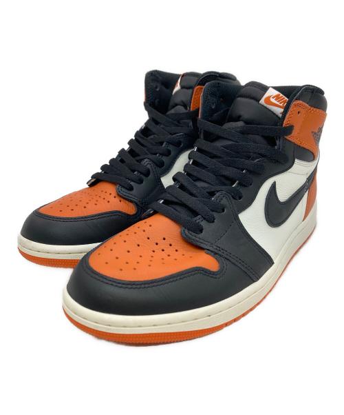 NIKE（ナイキ）NIKE (ナイキ) ハイカットスニーカー ブラック×オレンジ×ホワイト サイズ:27cmの古着・服飾アイテム