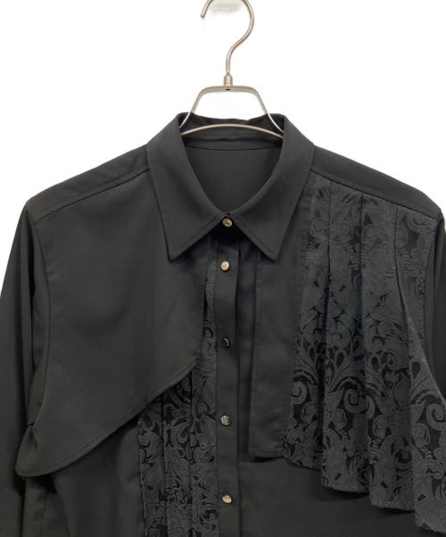 HARE（ハレ）HARE (ハレ) アシメプリーツシャツ ブラック サイズ:Freeの古着・服飾アイテム