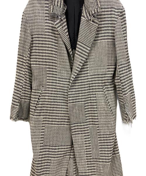 Y's（ワイズ）Y's (ワイズ) グレンチェックチェスターコート グレー サイズ:1の古着・服飾アイテム