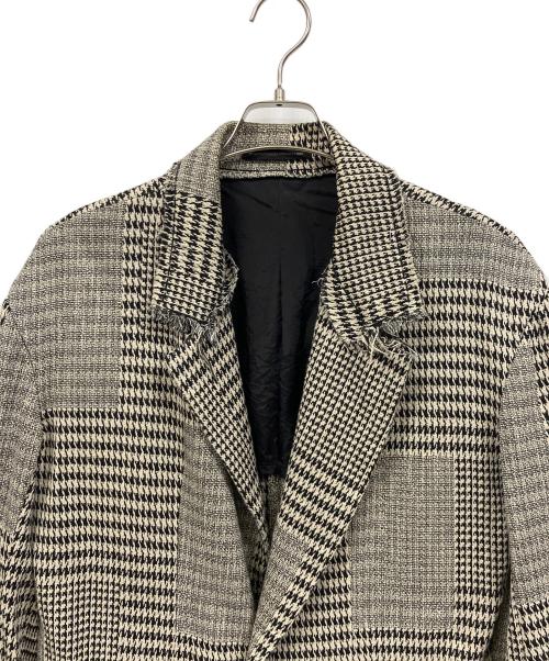 Y's（ワイズ）Y's (ワイズ) グレンチェックチェスターコート グレー サイズ:1の古着・服飾アイテム