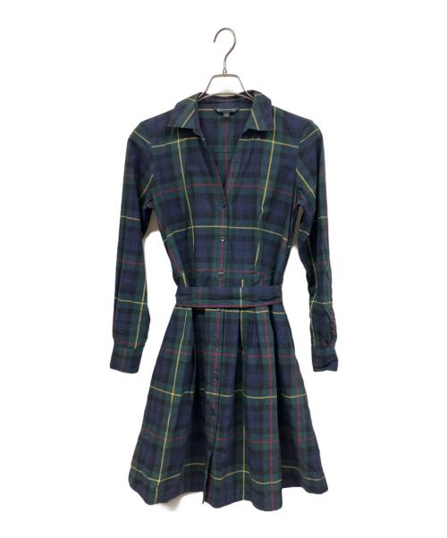 BROOKS BROTHERS（ブルックスブラザーズ）BROOKS BROTHERS (ブルックスブラザーズ) シャツワンピース グリーン サイズ:4の古着・服飾アイテム