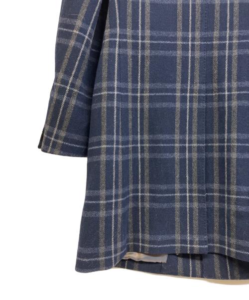 COMME CA MEN（コムサ・メン）COMME CA MEN (コムサ・メン) ツィードチェックコート ネイビー サイズ:Lの古着・服飾アイテム