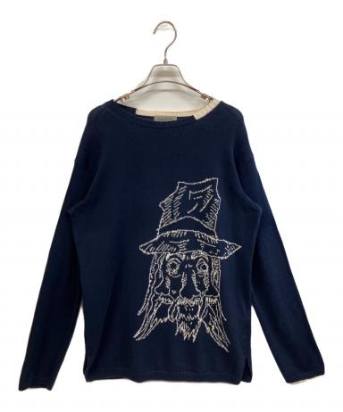 YOHJI YAMAMOTO ニット・セーター 3(M位) ブルーグレー 【古着】【中古】 中古・古着通販】Yohji Yamamoto pour homme (ヨウジヤマモト