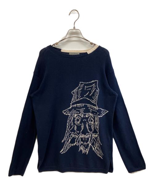Yohji Yamamoto pour homme（ヨウジヤマモト プールオム）Yohji Yamamoto pour homme (ヨウジヤマモト プールオム) 薄手ニット ネイビー サイズ:3の古着・服飾アイテム