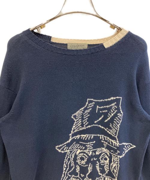 Yohji Yamamoto pour homme（ヨウジヤマモト プールオム）Yohji Yamamoto pour homme (ヨウジヤマモト プールオム) 薄手ニット ネイビー サイズ:3の古着・服飾アイテム