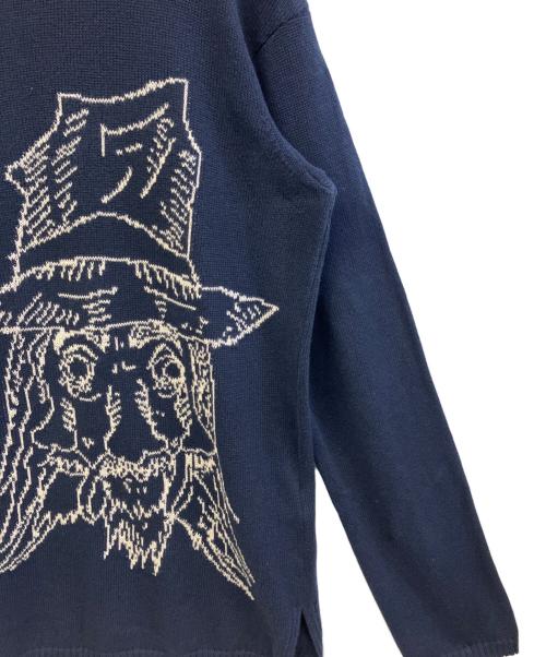 Yohji Yamamoto pour homme（ヨウジヤマモト プールオム）Yohji Yamamoto pour homme (ヨウジヤマモト プールオム) 薄手ニット ネイビー サイズ:3の古着・服飾アイテム