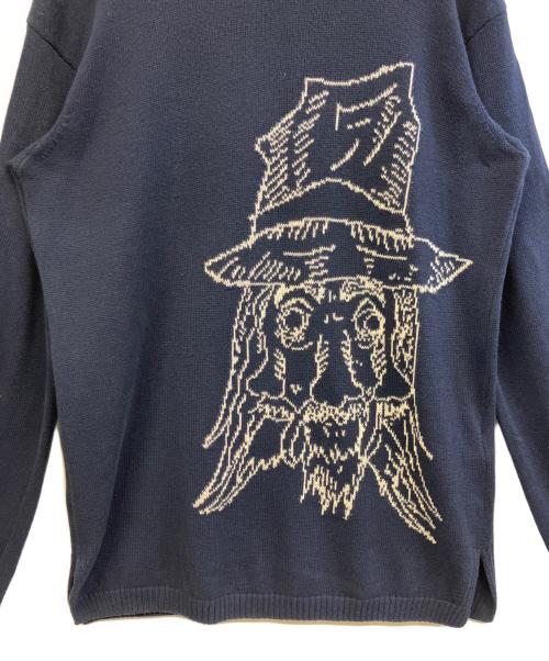 Yohji Yamamoto pour homme（ヨウジヤマモト プールオム）Yohji Yamamoto pour homme (ヨウジヤマモト プールオム) 薄手ニット ネイビー サイズ:3の古着・服飾アイテム
