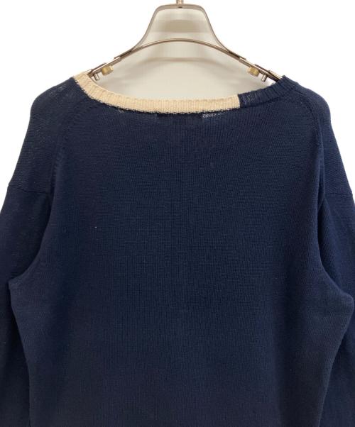 Yohji Yamamoto pour homme（ヨウジヤマモト プールオム）Yohji Yamamoto pour homme (ヨウジヤマモト プールオム) 薄手ニット ネイビー サイズ:3の古着・服飾アイテム