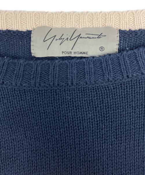 Yohji Yamamoto pour homme（ヨウジヤマモト プールオム）Yohji Yamamoto pour homme (ヨウジヤマモト プールオム) 薄手ニット ネイビー サイズ:3の古着・服飾アイテム