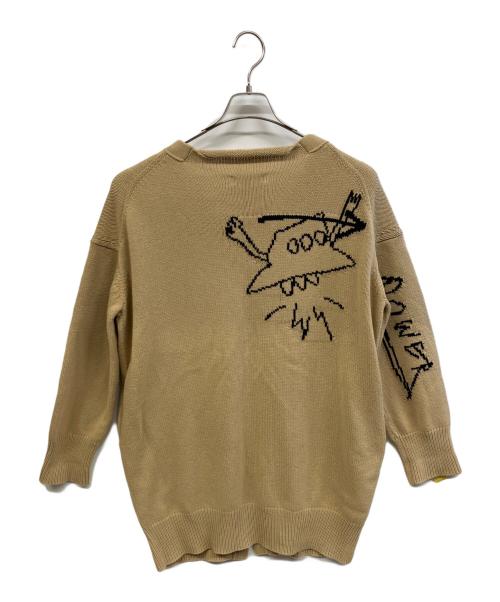 Y's（ワイズ）Y's (ワイズ) 厚手カーディガン ベージュ サイズ:2の古着・服飾アイテム