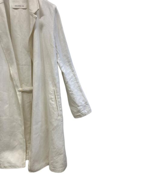 GALERIE VIE（ギャルリーヴィー）GALERIE VIE (ギャルリーヴィー) リネンコート ホワイト サイズ:Freeの古着・服飾アイテム