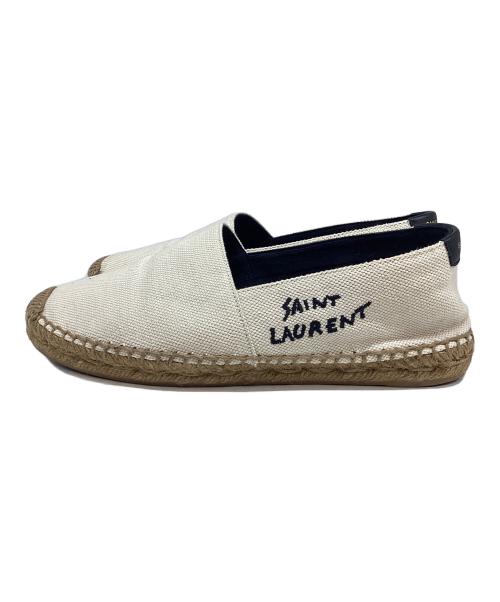 Saint Laurent Paris（サンローランパリ）Saint Laurent Paris (サンローランパリ) キャンバスエスパドリーユ アイボリー サイズ:35の古着・服飾アイテム