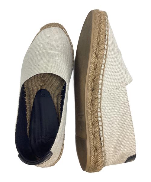 Saint Laurent Paris（サンローランパリ）Saint Laurent Paris (サンローランパリ) キャンバスエスパドリーユ アイボリー サイズ:35の古着・服飾アイテム