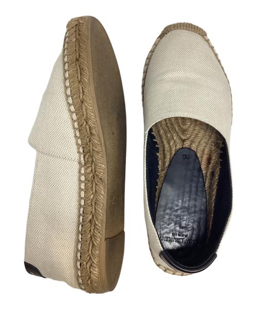 Saint Laurent Paris（サンローランパリ）Saint Laurent Paris (サンローランパリ) キャンバスエスパドリーユ アイボリー サイズ:35の古着・服飾アイテム