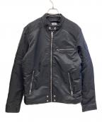 DIESELディーゼル）の古着「ナイロンライダースジャケット」｜ブラック