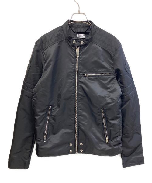 DIESEL（ディーゼル）DIESEL (ディーゼル) ナイロンライダースジャケット ブラック サイズ:Lの古着・服飾アイテム