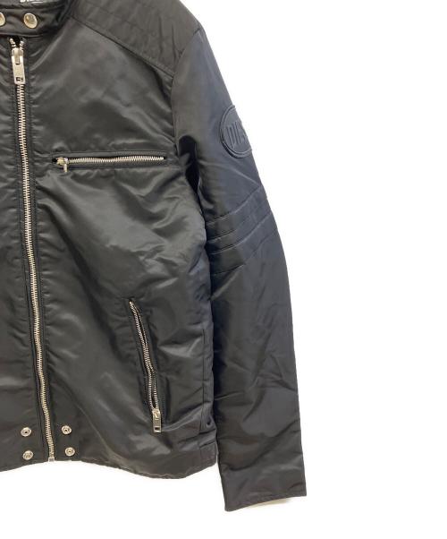 DIESEL（ディーゼル）DIESEL (ディーゼル) ナイロンライダースジャケット ブラック サイズ:Lの古着・服飾アイテム