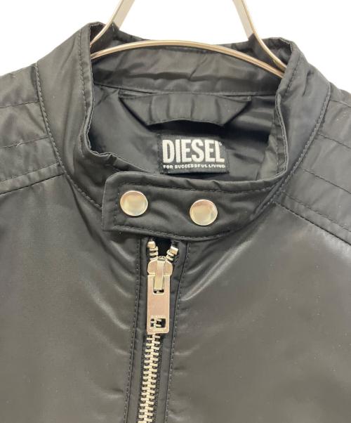 DIESEL（ディーゼル）DIESEL (ディーゼル) ナイロンライダースジャケット ブラック サイズ:Lの古着・服飾アイテム