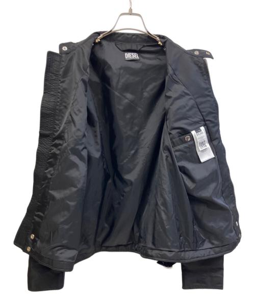 DIESEL（ディーゼル）DIESEL (ディーゼル) ナイロンライダースジャケット ブラック サイズ:Lの古着・服飾アイテム