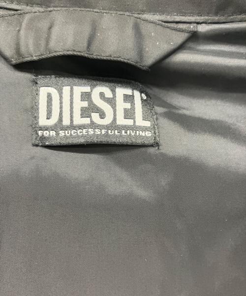 DIESEL（ディーゼル）DIESEL (ディーゼル) ナイロンライダースジャケット ブラック サイズ:Lの古着・服飾アイテム