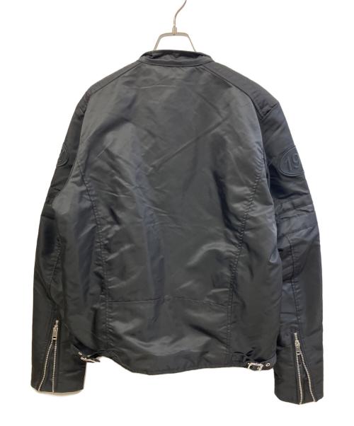 DIESEL（ディーゼル）DIESEL (ディーゼル) ナイロンライダースジャケット ブラック サイズ:Lの古着・服飾アイテム