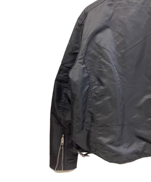 DIESEL（ディーゼル）DIESEL (ディーゼル) ナイロンライダースジャケット ブラック サイズ:Lの古着・服飾アイテム