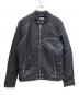 DIESEL（ディーゼル）の古着「ナイロンライダースジャケット」｜ブラック