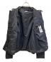 中古・古着 DIESEL (ディーゼル) ナイロンライダースジャケット ブラック サイズ:L：15000円