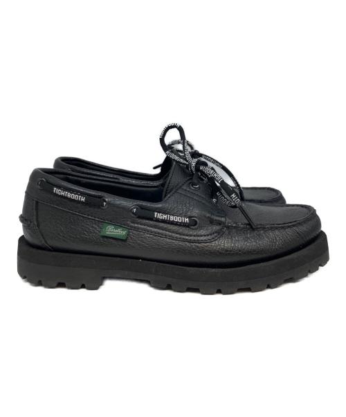 PARABOOT（パラブーツ）PARABOOT (パラブーツ) TIGHTBOOTH PRODUCTION (タイトブースプロダクション) デッキシューズ ブラック サイズ: 6の古着・服飾アイテム