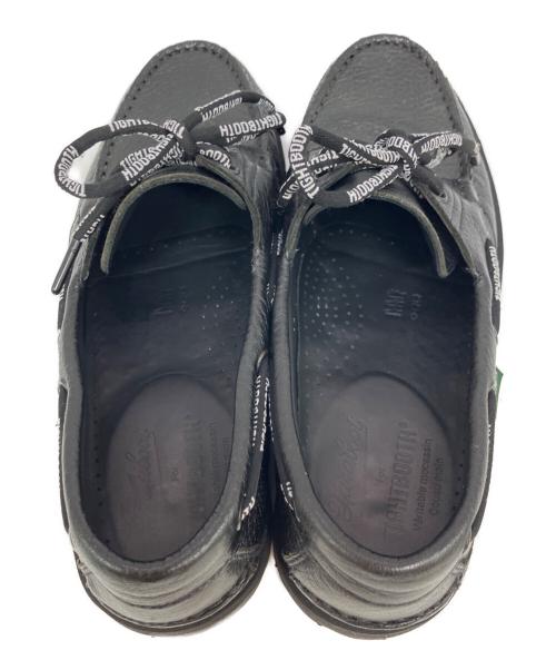 PARABOOT（パラブーツ）PARABOOT (パラブーツ) TIGHTBOOTH PRODUCTION (タイトブースプロダクション) デッキシューズ ブラック サイズ: 6の古着・服飾アイテム