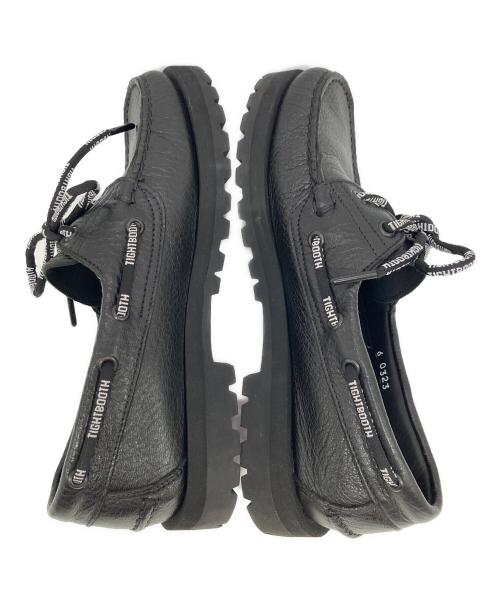PARABOOT（パラブーツ）PARABOOT (パラブーツ) TIGHTBOOTH PRODUCTION (タイトブースプロダクション) デッキシューズ ブラック サイズ: 6の古着・服飾アイテム
