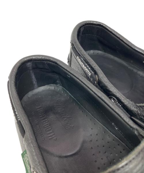 PARABOOT（パラブーツ）PARABOOT (パラブーツ) TIGHTBOOTH PRODUCTION (タイトブースプロダクション) デッキシューズ ブラック サイズ: 6の古着・服飾アイテム