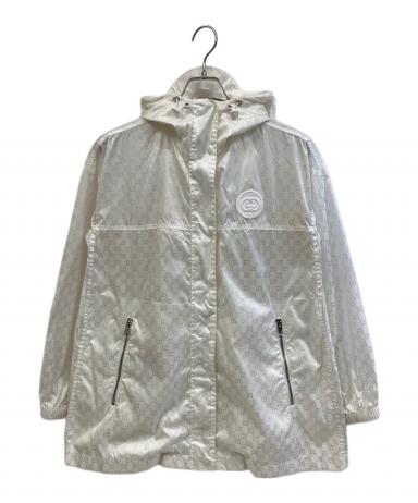 中古・古着通販】GUCCI (グッチ) ナイロンジャケット ホワイト サイズ