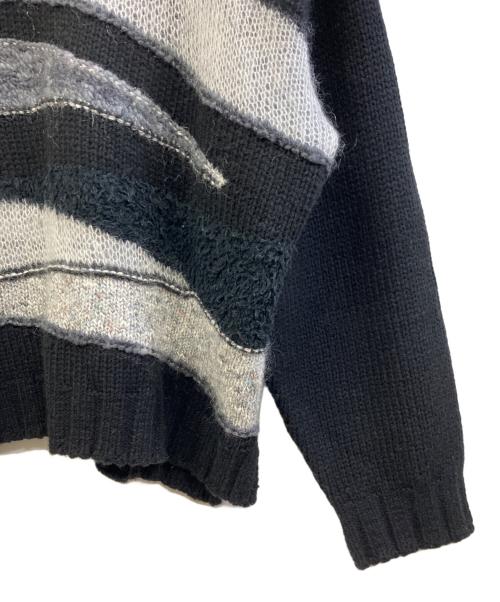 A NOVEL DAY.（ア ノーベル デイ）A NOVEL DAY. (ア ノーベル デイ) 厚手ニット ブラック×グレー サイズ:2 未使用品の古着・服飾アイテム