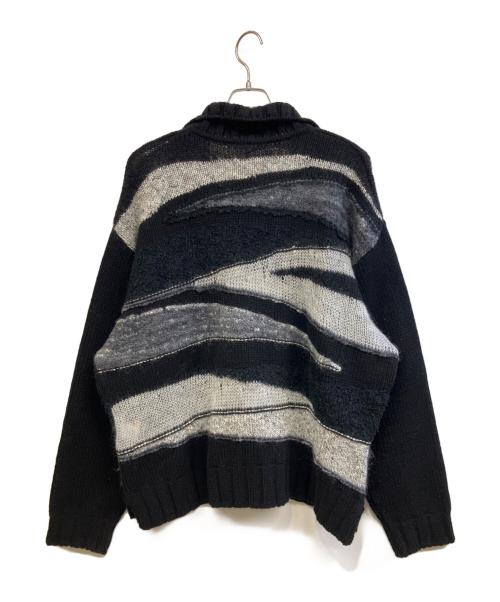 A NOVEL DAY.（ア ノーベル デイ）A NOVEL DAY. (ア ノーベル デイ) 厚手ニット ブラック×グレー サイズ:2 未使用品の古着・服飾アイテム