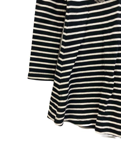 BURBERRY LONDON BLUE LABEL（バーバリーロンドンブルーレーベル）BURBERRY LONDON BLUE LABEL (バーバリーロンドンブルーレーベル) 長袖ワンピース ブラック×ホワイト サイズ:38の古着・服飾アイテム