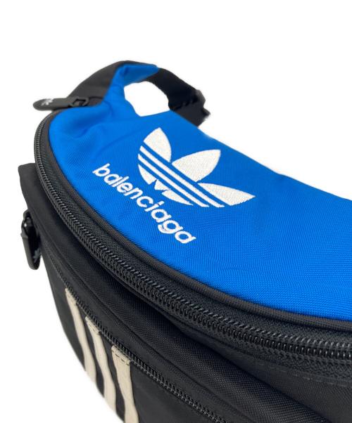 adidas（アディダス）adidas (アディダス) BALENCIAGA (バレンシアガ) ボディバッグ ブラック×ブルーの古着・服飾アイテム