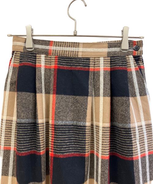 PENDLETON（ペンドルトン）PENDLETON (ペンドルトン) チェックスカート ブラウン×ブラック サイズ:8の古着・服飾アイテム