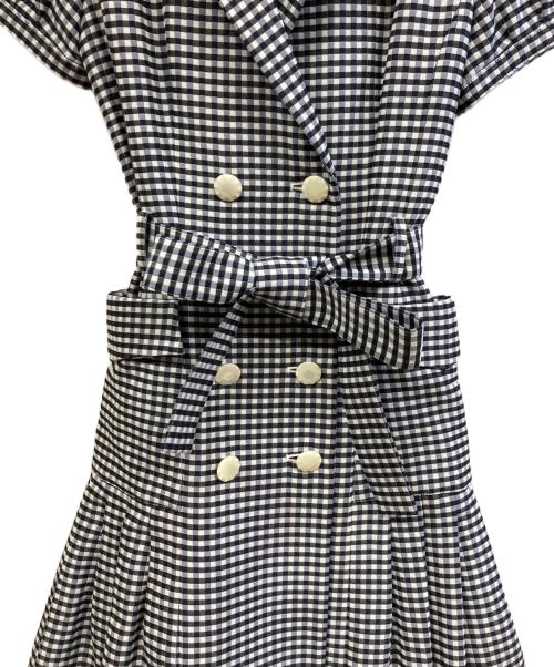 Rene（ルネ）Rene (ルネ) 半袖ワンピース ホワイト×ネイビー サイズ:36の古着・服飾アイテム