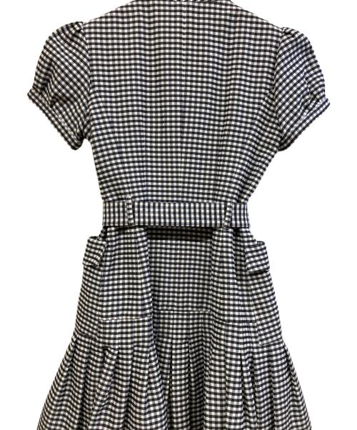 Rene（ルネ）Rene (ルネ) 半袖ワンピース ホワイト×ネイビー サイズ:36の古着・服飾アイテム