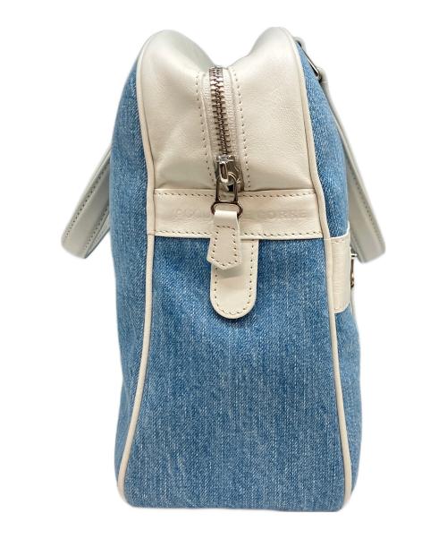 JACQUES LE CORRE（ジャックルコー）JACQUES LE CORRE (ジャックルコー) ハンドバッグ ホワイト×ブルーの古着・服飾アイテム