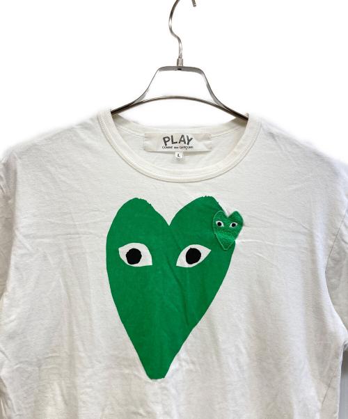 PLAY COMME des GARCONS（プレイコムデギャルソン）PLAY COMME des GARCONS (プレイコムデギャルソン) 半袖カットソー ホワイト サイズ:Lの古着・服飾アイテム