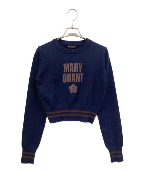 MARY QUANT（マリークヮント）MARY QUANT (マリークヮント) 薄手ニット ネイビー サイズ:M 未使用品の古着・服飾アイテム