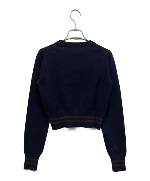MARY QUANT（マリークヮント）MARY QUANT (マリークヮント) 薄手ニット ネイビー サイズ:M 未使用品の古着・服飾アイテム