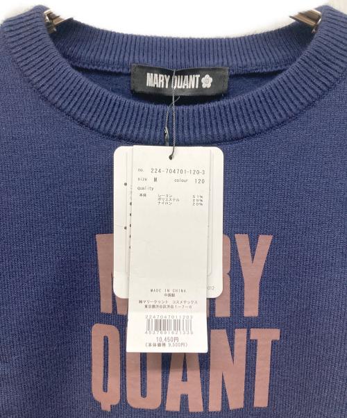 MARY QUANT（マリークヮント）MARY QUANT (マリークヮント) 薄手ニット ネイビー サイズ:M 未使用品の古着・服飾アイテム