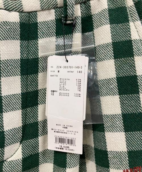 MARY QUANT（マリークヮント）MARY QUANT (マリークヮント) チェックパンツ グリーン サイズ:M 未使用品の古着・服飾アイテム