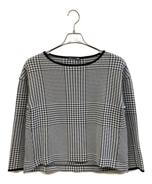 theory luxe（セオリーリュクス）theory luxe (セオリーリュクス) 薄手ニット ブラック×ホワイト サイズ:40 未使用品の古着・服飾アイテム