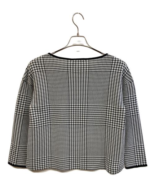 theory luxe（セオリーリュクス）theory luxe (セオリーリュクス) 薄手ニット ブラック×ホワイト サイズ:40 未使用品の古着・服飾アイテム